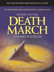 Cover Oregon appears to be exhibiting all the characteristics of what he called a "Death March" project in his classic software engineering text.